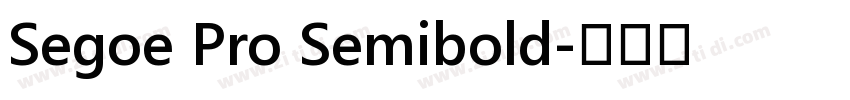 Segoe Pro Semibold字体转换